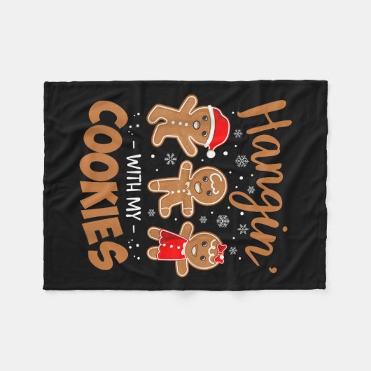 Couverture Polaire Hangin Avec Mes Cookies Gingerbread Femmes Noël (Devant (Horizontal))