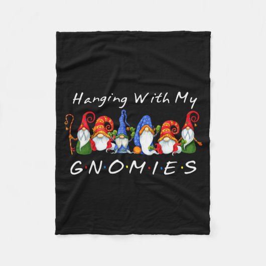Couverture Polaire Hanging With My Gnomies Funny Gnome Friend Christm (Devant)