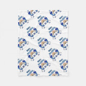 Couverture Polaire Hanoukka Dancing Dreidels et Jelly Doughnut (Devant)