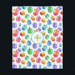 Couverture Polaire Hanoukka Dreidels Rainbow Watercolor Holiday<br><div class="desc">Motif de vacances Hanoukka Dreidels Rainbow Watercolor. Chanukah rêve dans l'eau arc-en-ciel multicolore.</div>