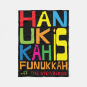 Couverture Polaire Hanoukka est Funukkah Fleece Blanket (Devant)