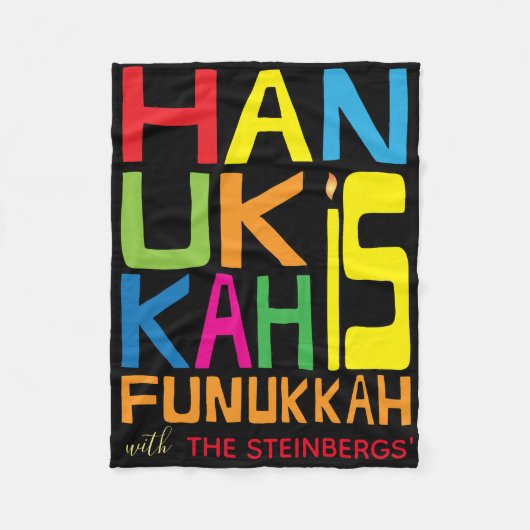 Couverture Polaire Hanoukka est Funukkah Fleece Blanket (Devant)