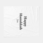 Couverture Polaire Hanoukka heureux votre nom image texte modifiable (Devant (Horizontal))