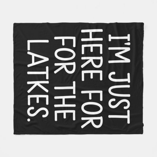 Couverture Polaire Hanoukka Je suis juste ici pour les Latkes juifs (Devant (Horizontal))