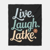 Couverture Polaire Hanoukka Live Laugh Latke Funny Holiday Family (Devant)