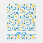 Couverture Polaire Hanoukka Menorahs Personnalisé (Devant)