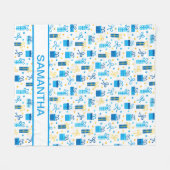 Couverture Polaire Hanoukka présente personnalisées (Devant (Horizontal))