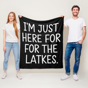 Couverture Polaire Hanukkah je suis juste là pour les latkes juifs