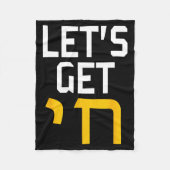 Couverture Polaire Hanukkah Jew Hebrew Word Lets Get Chai (Devant)