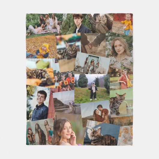 Couverture Polaire Haphazardly Overlapping Photos Collage Modèle (Devant)