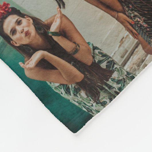 Couverture Polaire Haphazardly Overlapping Photos Collage Modèle (Coin)