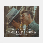 Couverture Polaire Happily Ever After Photo Wedding (Devant (Horizontal))