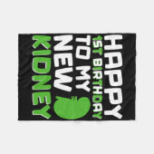 Couverture Polaire Happy 1st Birthday To My New Kidney - Kidney Trans (Devant (Horizontal))