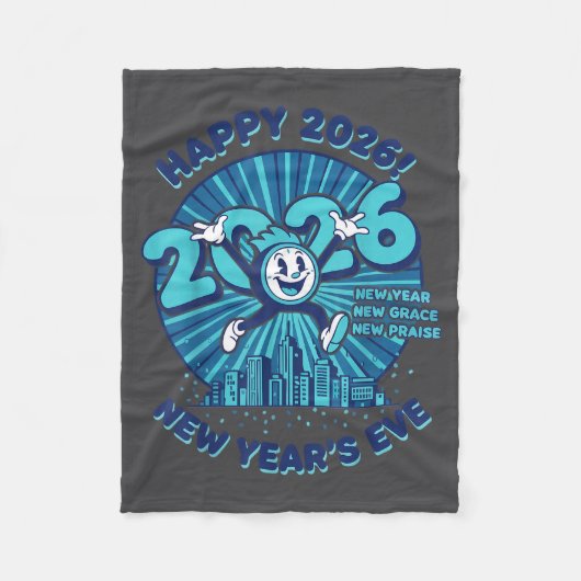 Couverture Polaire Happy 2026 New Year's Eve Celebration Design  (Devant)