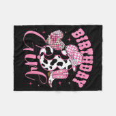 Couverture Polaire Happy 3rd Birthday Girl Outfit Rodeo Western Cowgi (Devant (Horizontal))