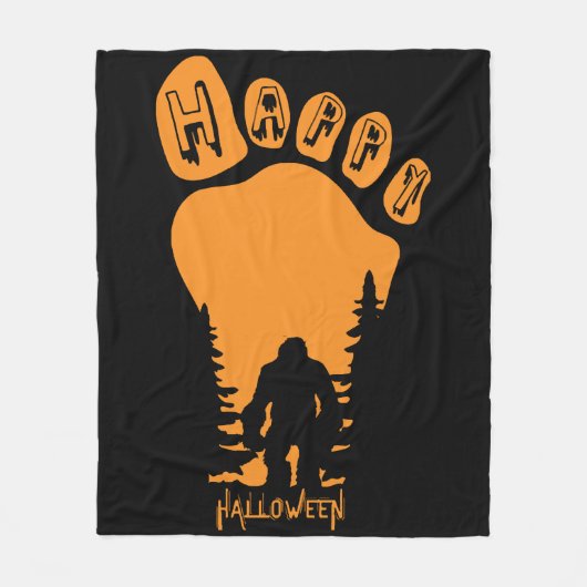 Couverture Polaire Happy Big Foot Halloween (Devant)