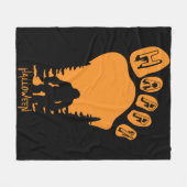 Couverture Polaire Happy Big Foot Halloween (Devant (Horizontal))