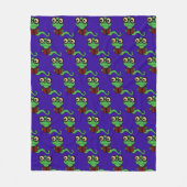 Couverture Polaire Happy Bookworm Purple (Devant)