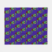 Couverture Polaire Happy Bookworm Purple (Devant (Horizontal))