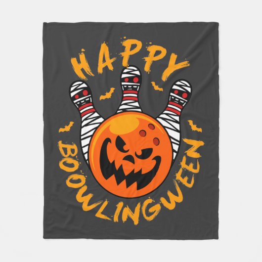 Couverture Polaire Happy Bowlingween Halloween Bowling (Devant)