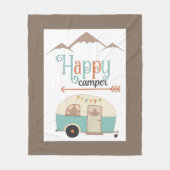 Couverture Polaire Happy Camper Cute Retro RV (Devant)