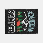 Couverture Polaire Happy Camper Drôle Reine Du Camper (Devant (Horizontal))