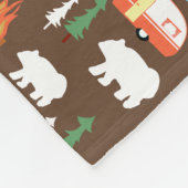 Couverture Polaire Happy Camper RV Camping Fleece Blanket - Brown (Coin)