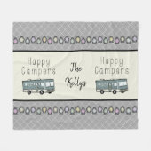 Couverture Polaire Happy Campers RV personnalisé (Devant (Horizontal))
