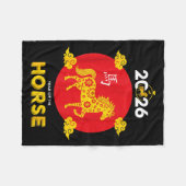 Couverture Polaire Happy Chinese New Year 2026 Year Of The Horse (Devant (Horizontal))
