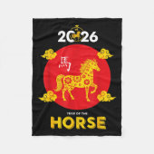 Couverture Polaire Happy Chinese New Year 2026 Year Of The Horse (Devant)