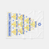 Couverture Polaire Happy Chrismukkah Hanukkah Light Tree Jewish Holid (Devant (Horizontal))