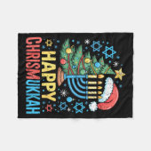 Couverture Polaire Happy Chrismukkah Holiday Christmas And Hanukkah S (Devant (Horizontal))