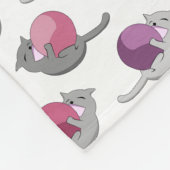 Couverture Polaire Happy Cute Cats Playing with Balls Pattern (Coin)