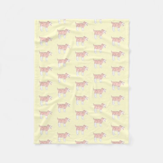 Couverture Polaire Happy Dog Baby Blanket (Small yellow) (Devant)