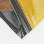 Couverture Polaire Happy Dog in Yellow Car Art Print (Coin)