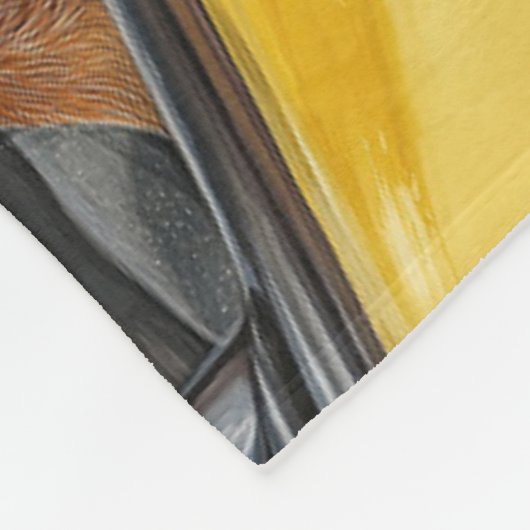 Couverture Polaire Happy Dog in Yellow Car Art Print (Coin)