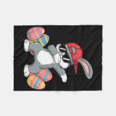 Couverture Polaire Happy Easter Bruh Bunny Dab Rabbit Dance Boys Kids (Devant (Horizontal))