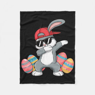 Couverture Polaire Happy Easter Bruh Bunny Dab Rabbit Dance Boys Kids