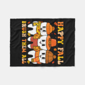 Couverture Polaire Happy Fall Bruhem All Teeth Thanksgiving Dental De (Devant (Horizontal))