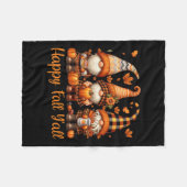 Couverture Polaire Happy Fall Y'all Gnome Citrouille Automne Thanksgi (Devant (Horizontal))