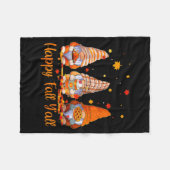 Couverture Polaire Happy Fall Y'all Gnome Pumpkin Autumn Thanksgiving (Devant (Horizontal))
