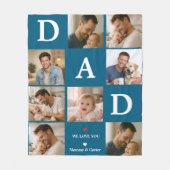 Couverture Polaire Happy Father’s Day Photo | Personalized Dad Ever (Devant)