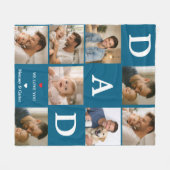 Couverture Polaire Happy Father’s Day Photo | Personalized Dad Ever (Devant (Horizontal))