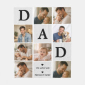 Couverture Polaire Happy Father’s Day Photo | Personalized Dad Ever (Devant)