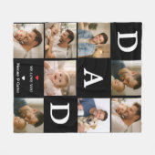 Couverture Polaire Happy Father’s Day Photo | Personalized Dad Ever (Devant (Horizontal))