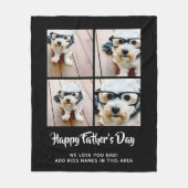 Couverture Polaire Happy Fête des pères Photo Collage pour papa - noi (Devant)