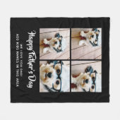 Couverture Polaire Happy Fête des pères Photo Collage pour papa - noi (Devant (Horizontal))