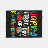 Couverture Polaire Happy First Day Of Kindergarten Back To School Tea (Devant (Horizontal))