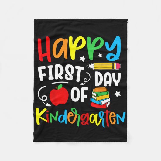 Couverture Polaire Happy First Day Of Kindergarten Back To School Tea (Devant)