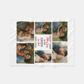 Couverture Polaire Happy First Father Day Photo Collage (Devant (Horizontal))